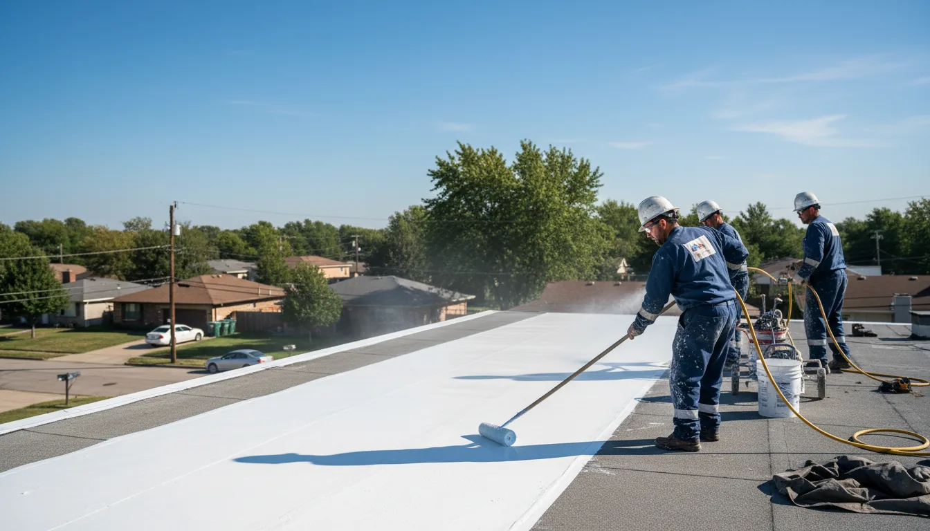 Commercial roof coating in Pleasantville, PA near me